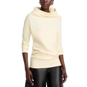 290$ A.W.A.K.E. Mode Cutout Drop Shoulder Sweatshirt Long Sleeves Size M ivory